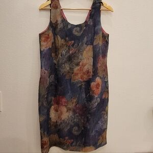 Floral Sleeveless Vintage Dress